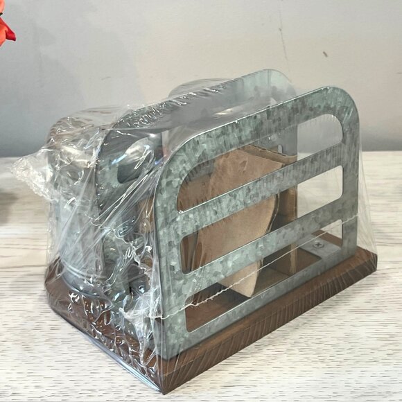 Better Homes & Gardens - Galvanized Salt & Pepper Shakers w/ Napkin Holder - New - Picture 3 of 6